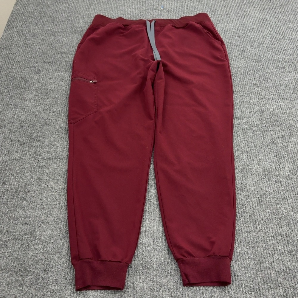 FIGS Scrub Pants‎ Women XXL Burgundy Polyester Viscose Jogger Medical Workwear
